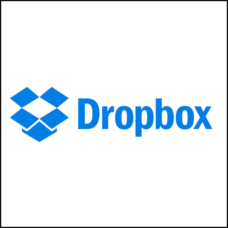 A picture of the Dropbox logo.